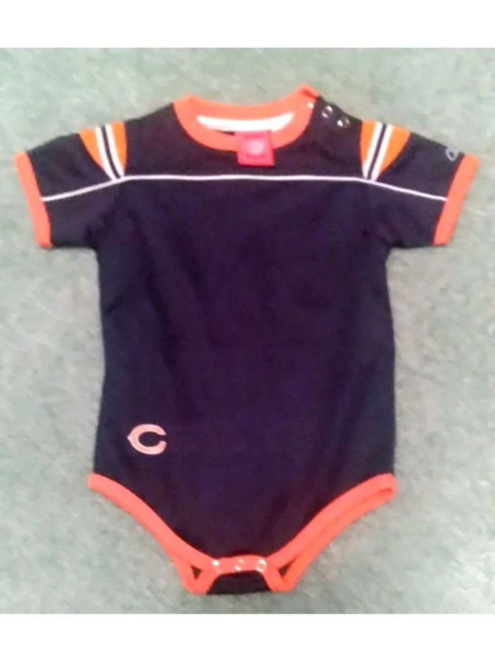 NFL Chicago Bears Reebok Blue Orange Snap Closure Unisex One Piece 24 months